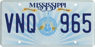 MS license plate VNQ965