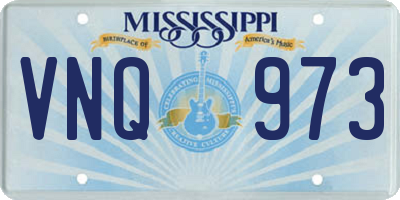 MS license plate VNQ973