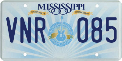 MS license plate VNR085