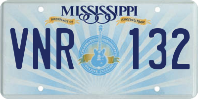 MS license plate VNR132