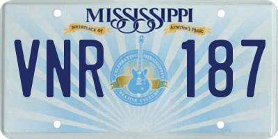 MS license plate VNR187