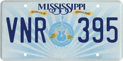 MS license plate VNR395