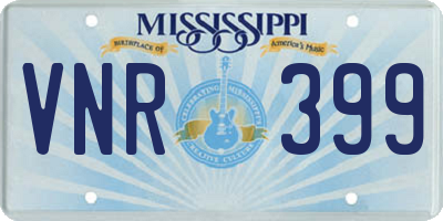 MS license plate VNR399