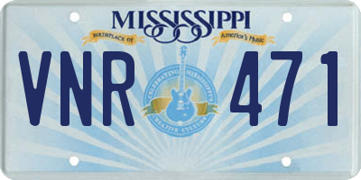 MS license plate VNR471