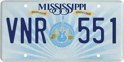 MS license plate VNR551