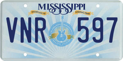 MS license plate VNR597