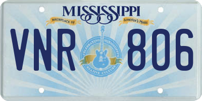 MS license plate VNR806