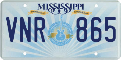 MS license plate VNR865