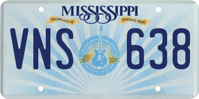 MS license plate VNS638