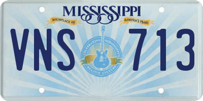 MS license plate VNS713