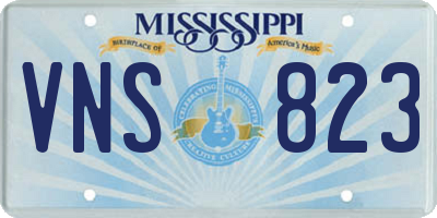 MS license plate VNS823