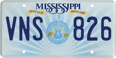 MS license plate VNS826