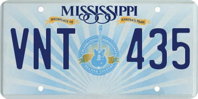 MS license plate VNT435