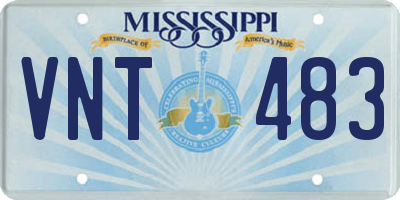 MS license plate VNT483