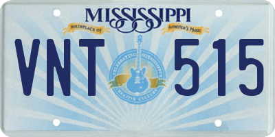 MS license plate VNT515