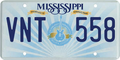 MS license plate VNT558