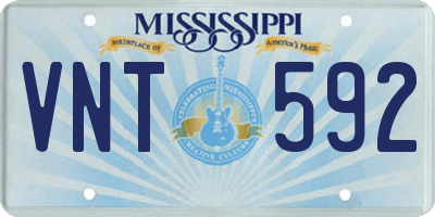 MS license plate VNT592
