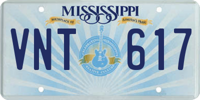 MS license plate VNT617