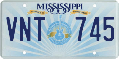 MS license plate VNT745