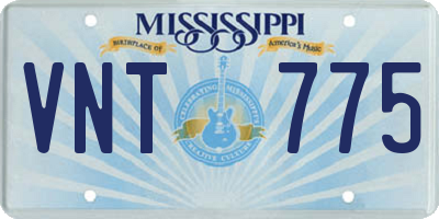 MS license plate VNT775
