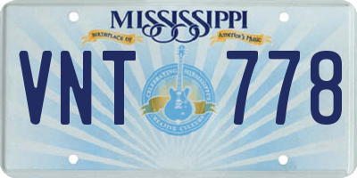 MS license plate VNT778