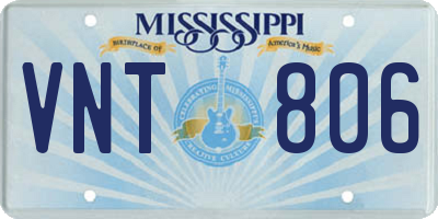 MS license plate VNT806