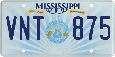 MS license plate VNT875