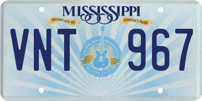MS license plate VNT967