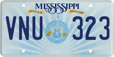 MS license plate VNU323