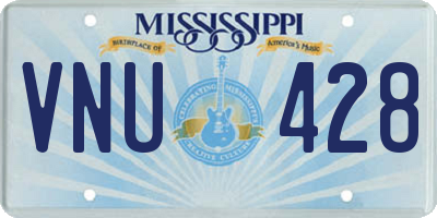 MS license plate VNU428
