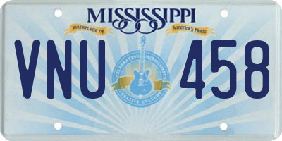 MS license plate VNU458