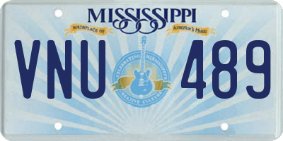 MS license plate VNU489