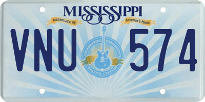 MS license plate VNU574
