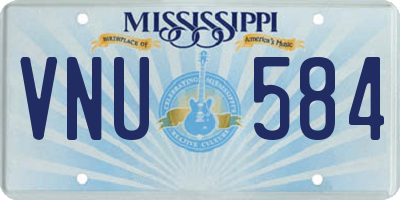MS license plate VNU584