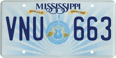 MS license plate VNU663