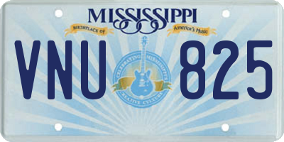 MS license plate VNU825