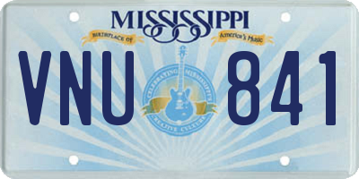 MS license plate VNU841
