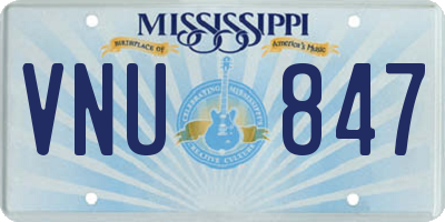 MS license plate VNU847