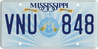 MS license plate VNU848
