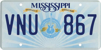 MS license plate VNU867