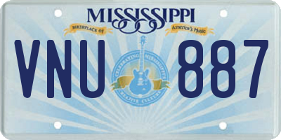 MS license plate VNU887