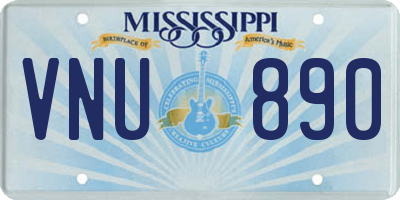 MS license plate VNU890