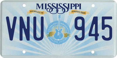 MS license plate VNU945