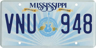 MS license plate VNU948
