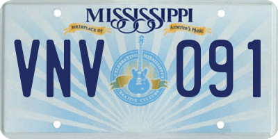 MS license plate VNV091