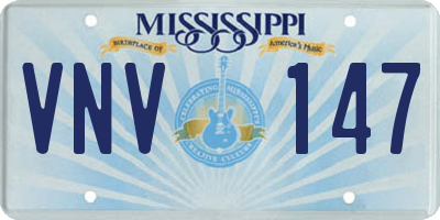 MS license plate VNV147