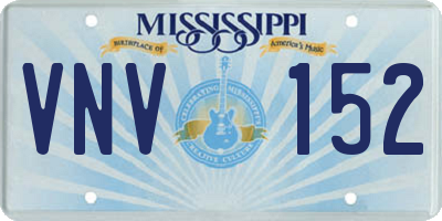 MS license plate VNV152