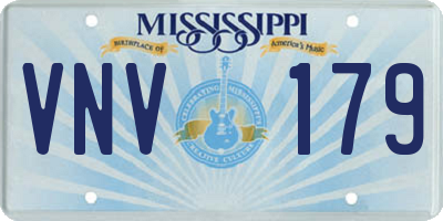 MS license plate VNV179