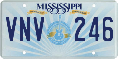 MS license plate VNV246