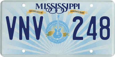 MS license plate VNV248